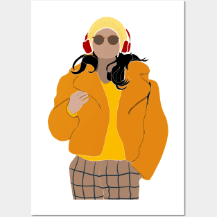 Only Murders In The Building, Mabel Mora Yellow Fur Coat & Red Beats Fan Art Posters and Art